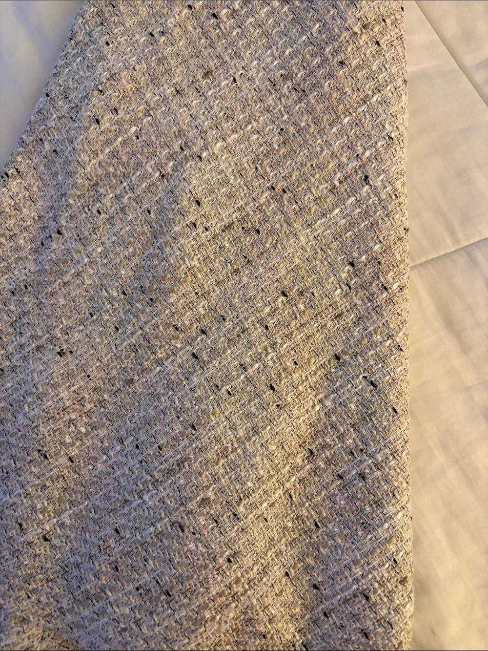 Ann Taylor Cream Tweed Midi Skirt with Flecked Detail - Picture 8 of 9